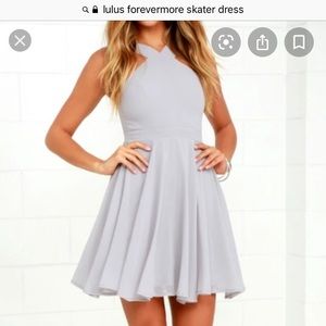 NWT Lulu’s Forevermore Skater Dress Gray